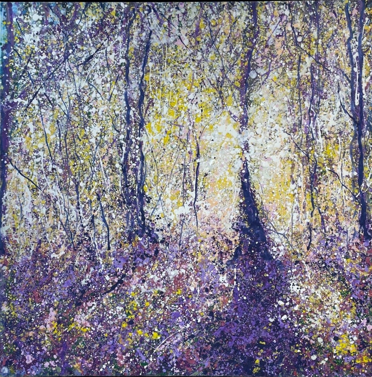 Meon Dawn original abstract-landscape oil painting by Sharon Withers